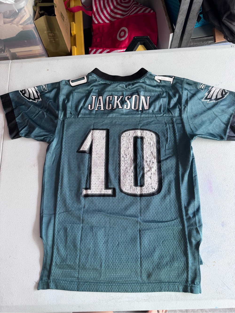 Reebok NFL Onfield Teal and Black Football Jersey Tag